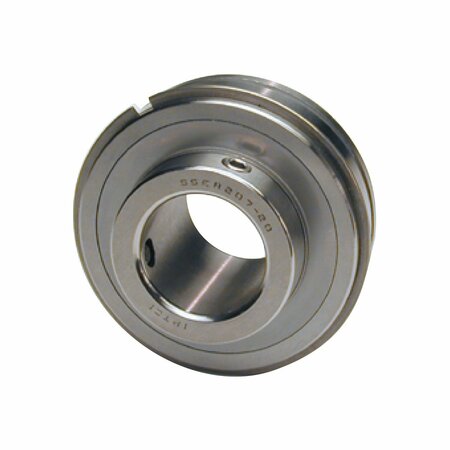 IPTCI Insert Ball Bearing, Stainless, Cylindrical OD, Set Screw Lock, 1.1875 in Bore, 62 mm OD SSER206-19